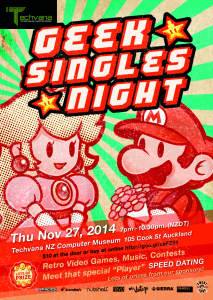 Techvana Geeks and Singles Night Poster